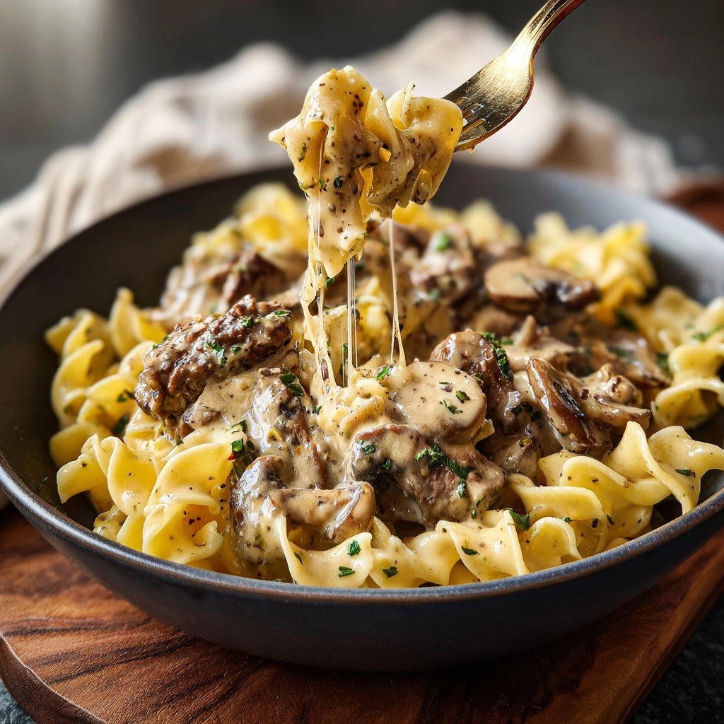 Beef Stroganoff Tender Noodles Sauce