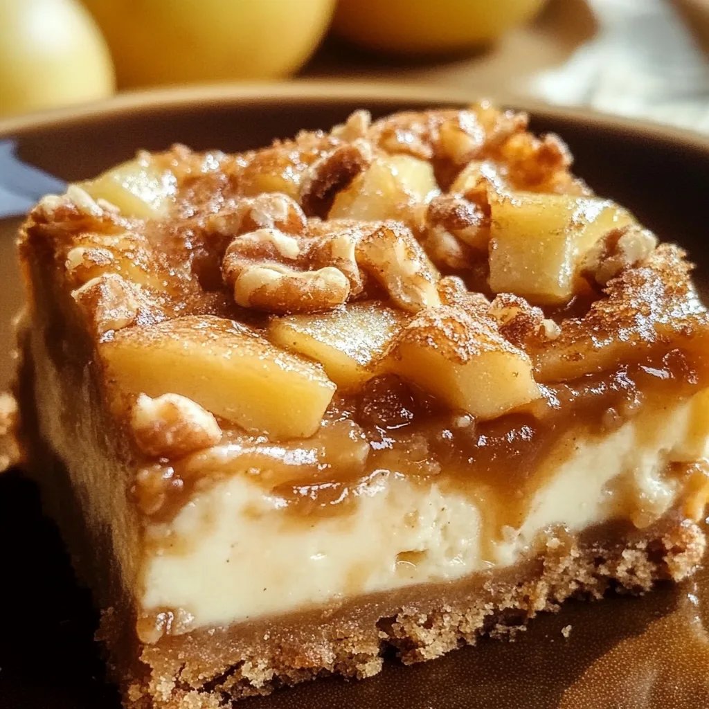 Caramel Apple Cheesecake Bars