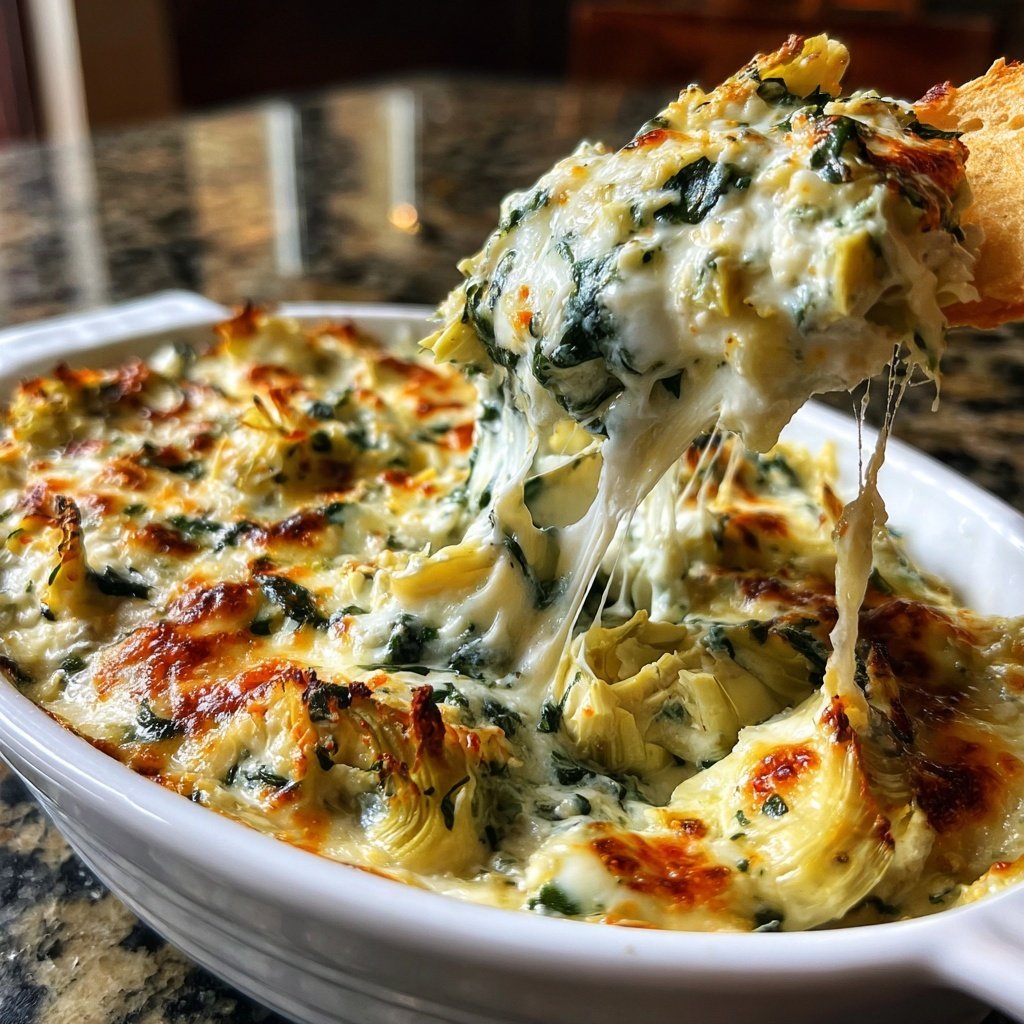 Cheesy Spinach and Artichoke Dip