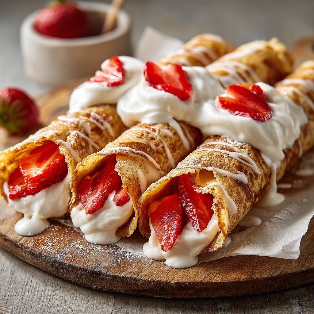 Bright Strawberry Shortcake Crepes