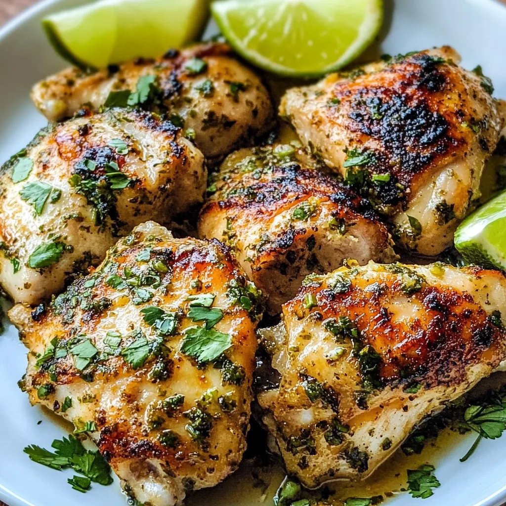 Crispy Cilantro Lime Chicken Thighs