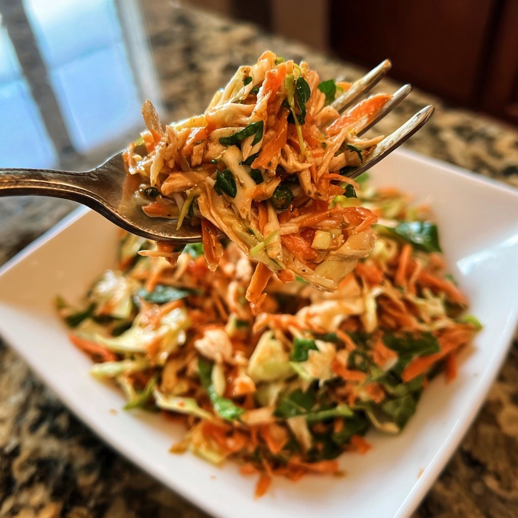 Thai Chicken Salad with Peanut Dressing