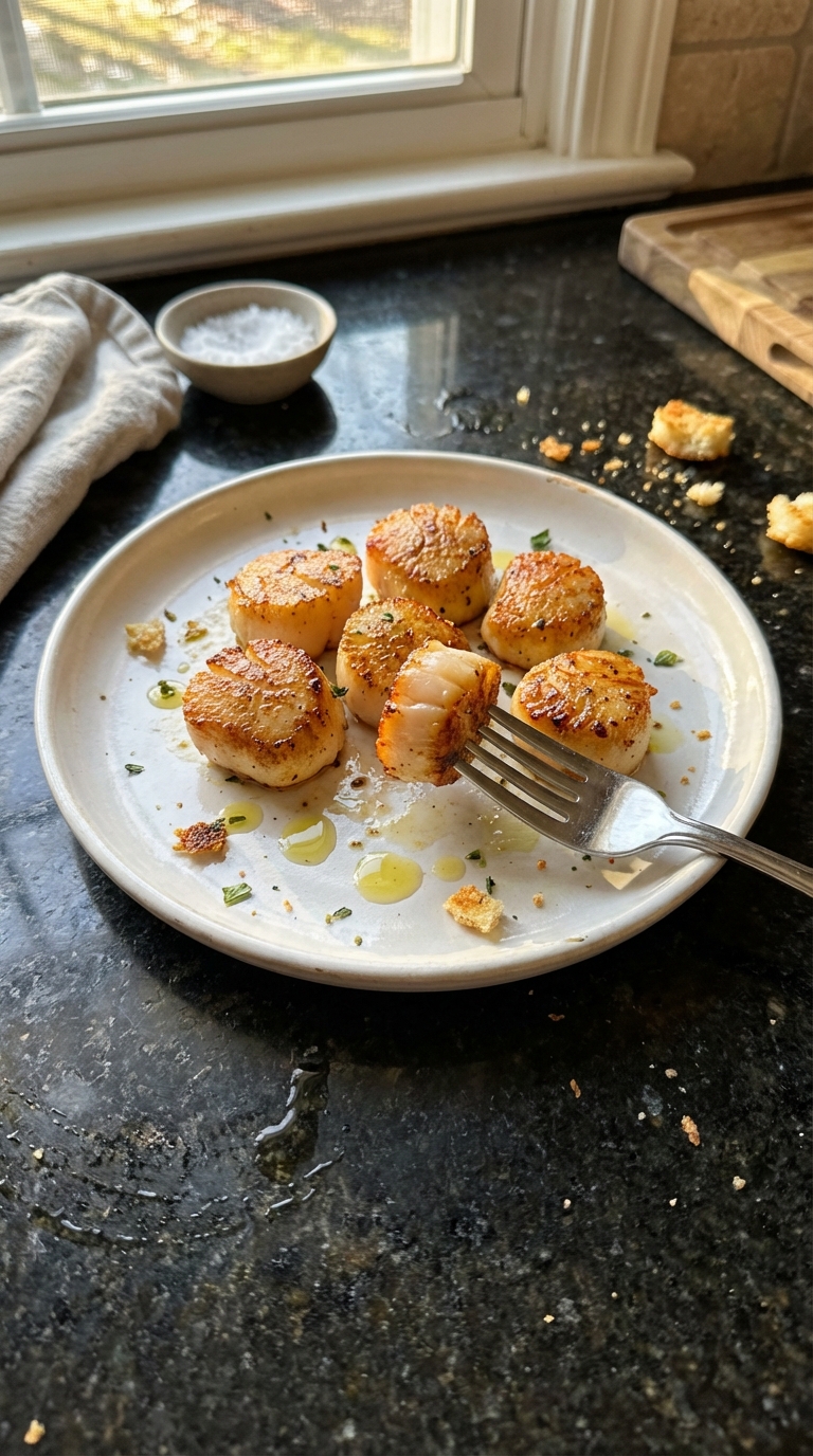 Seared Scallops with Roasted Corn