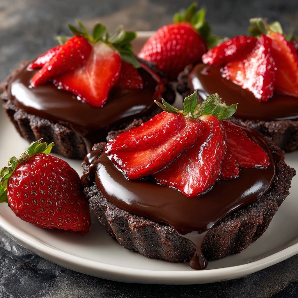 Chocolate-Covered Strawberry Tartlets